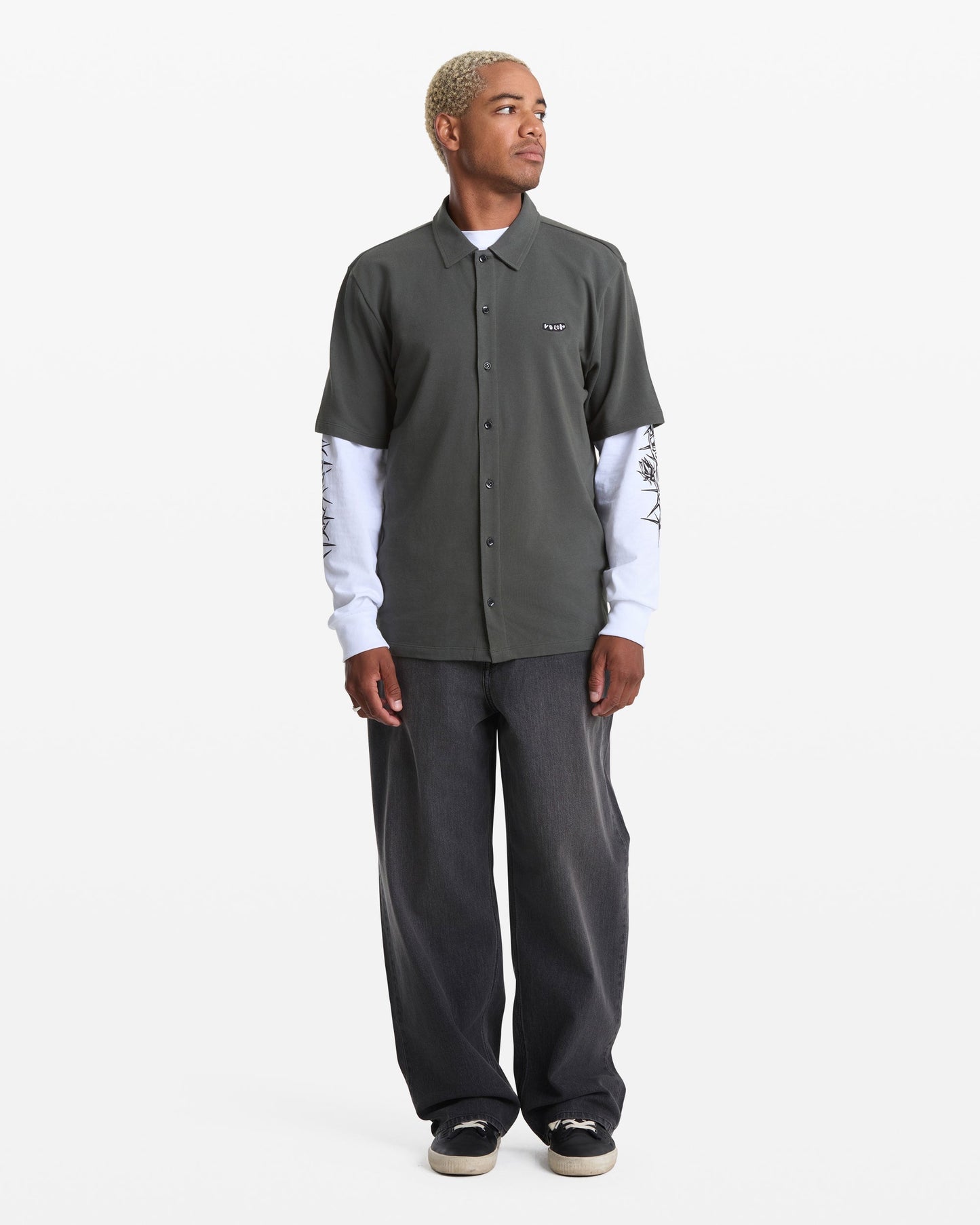 Men's Chavo Button Down Short Sleeve Tee