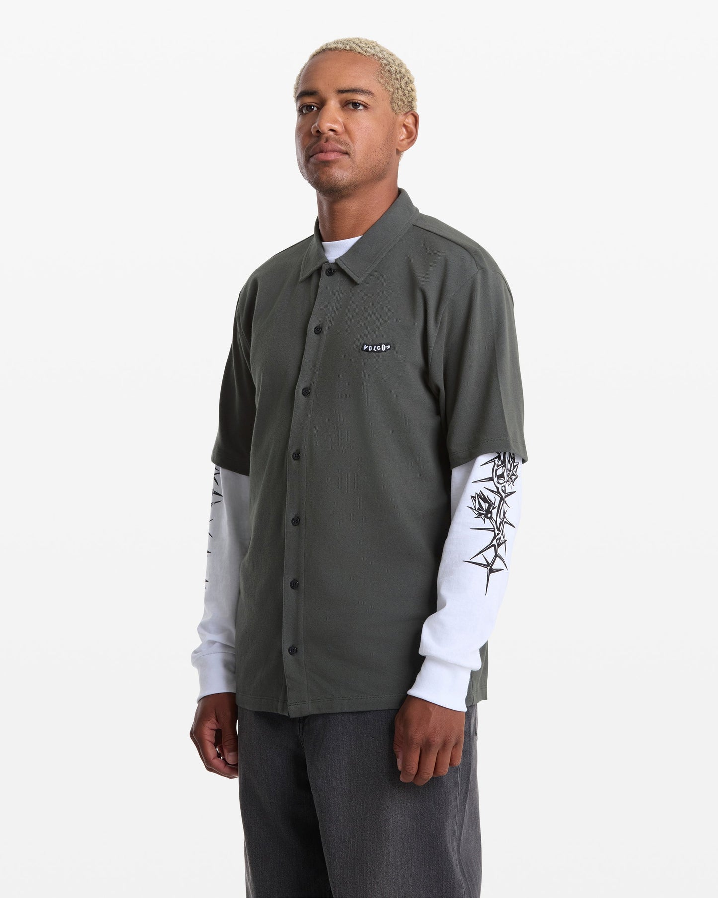 Men's Chavo Button Down Short Sleeve Tee