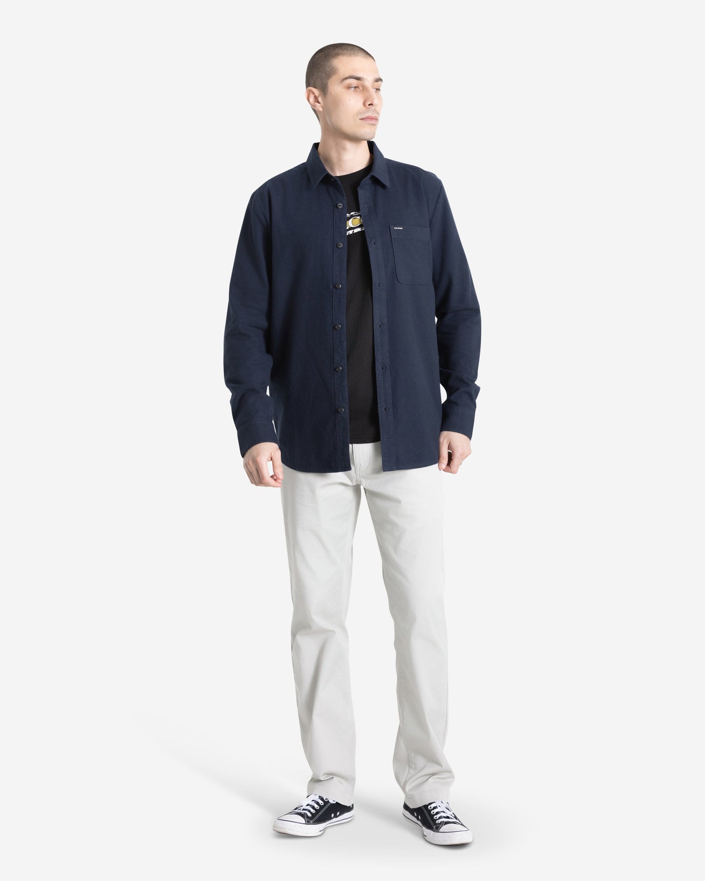 Men's Caden Solid Long Sleeve Shirt
