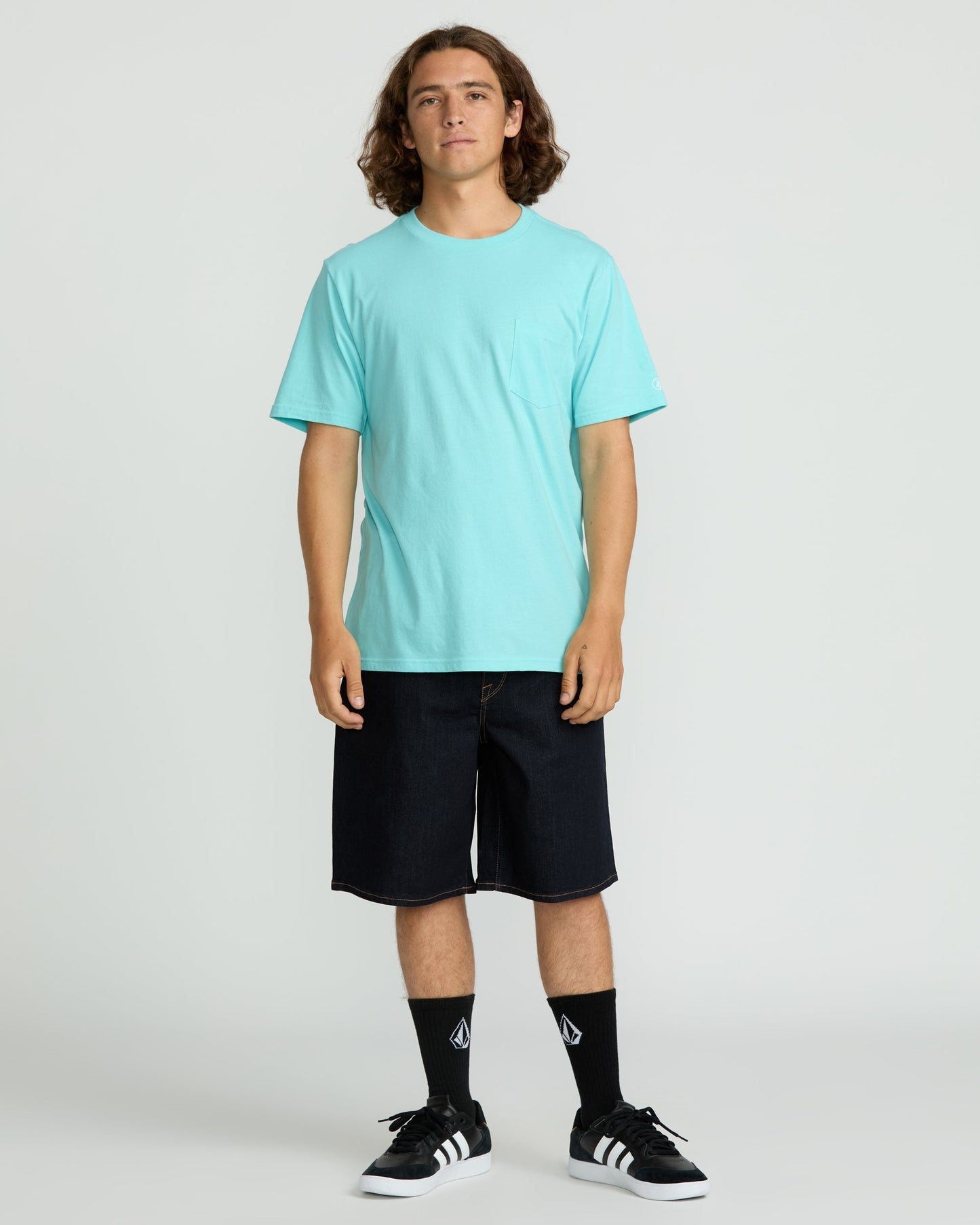 Men's Solid Short Sleeve Tee Pocket Tee