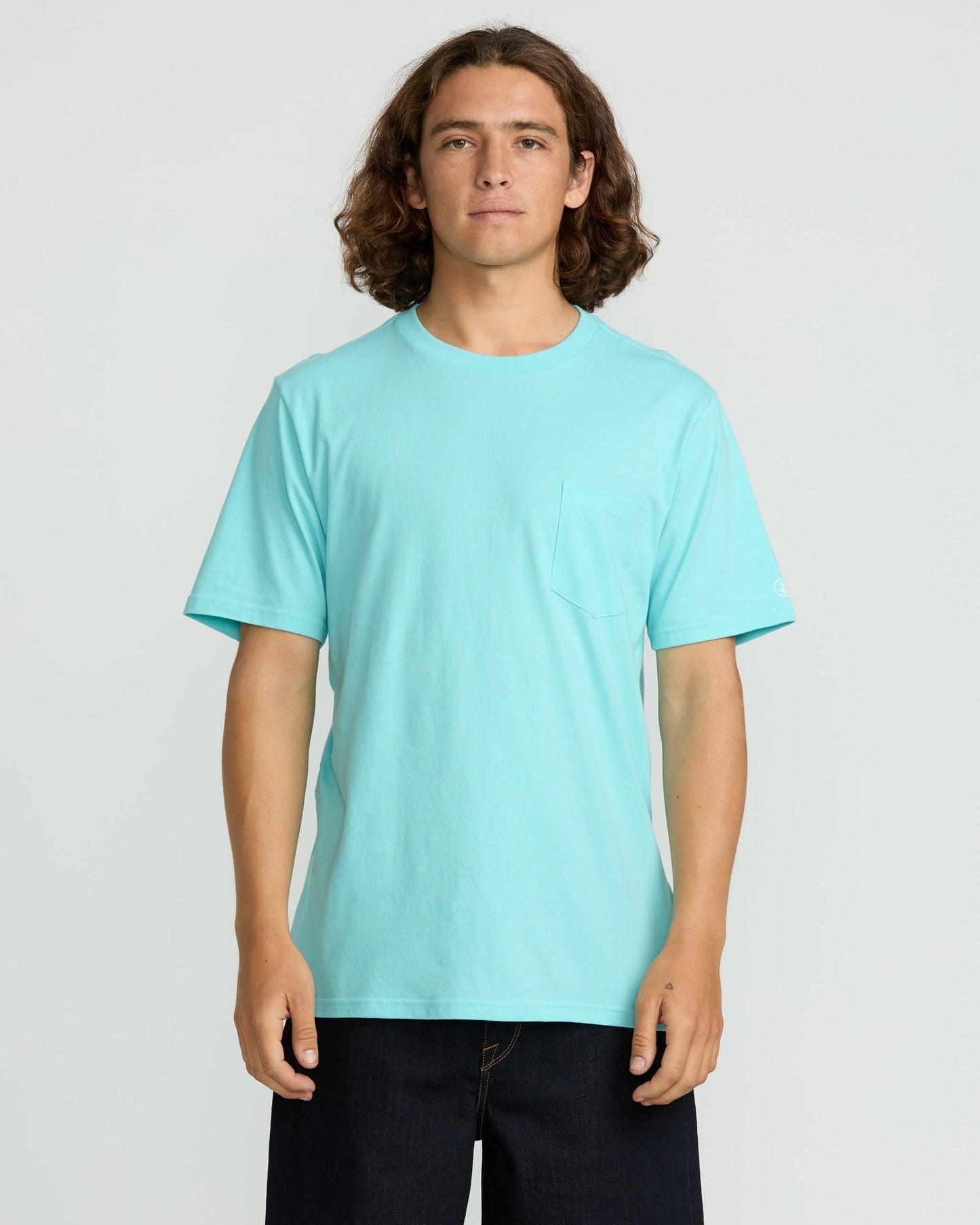 Men's Solid Short Sleeve Tee Pocket Tee