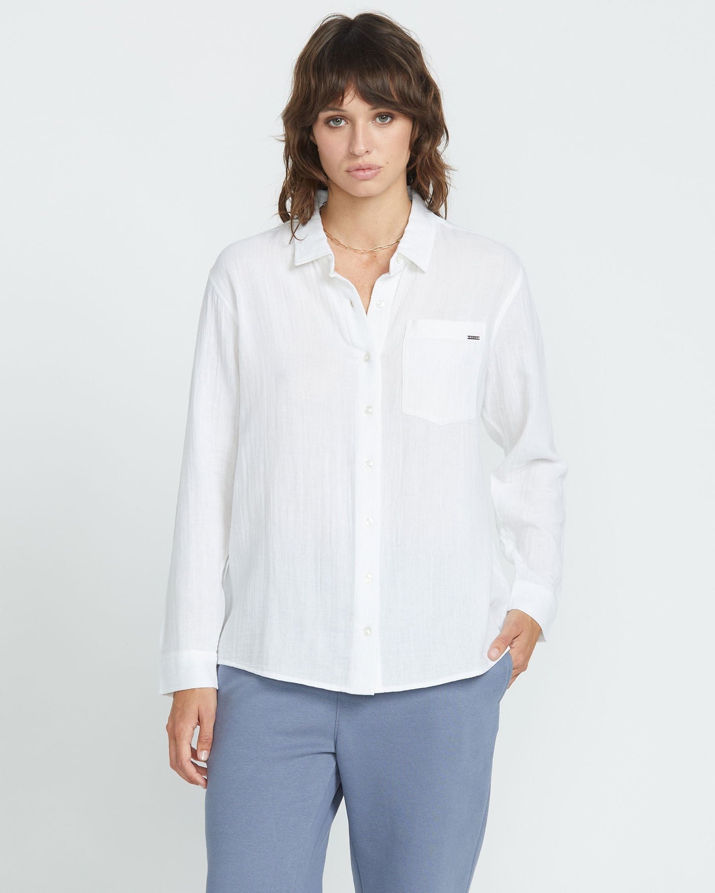 Women's Lil Button Up Long Sleeve Shirt