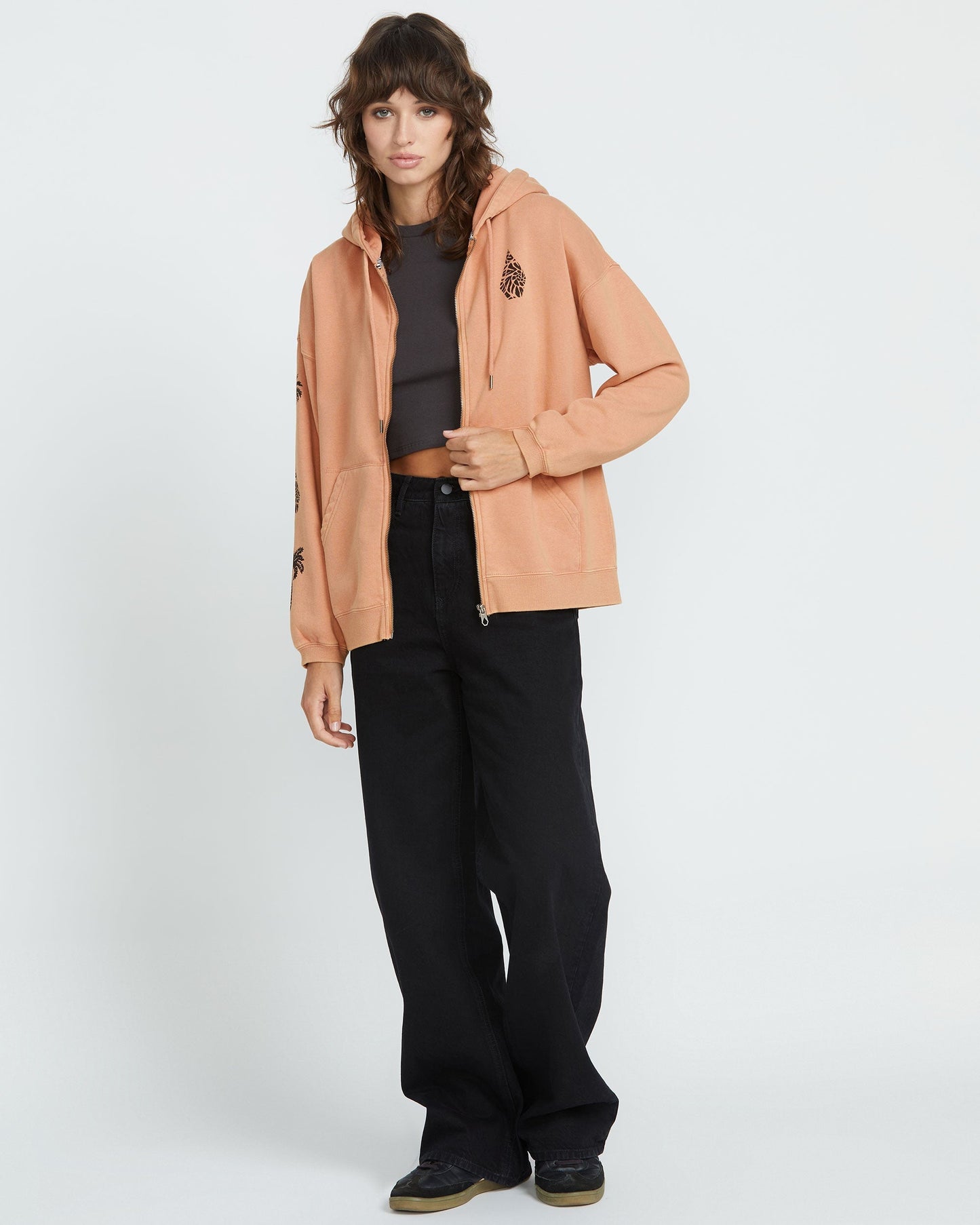 Women's Stone Art Up Zip