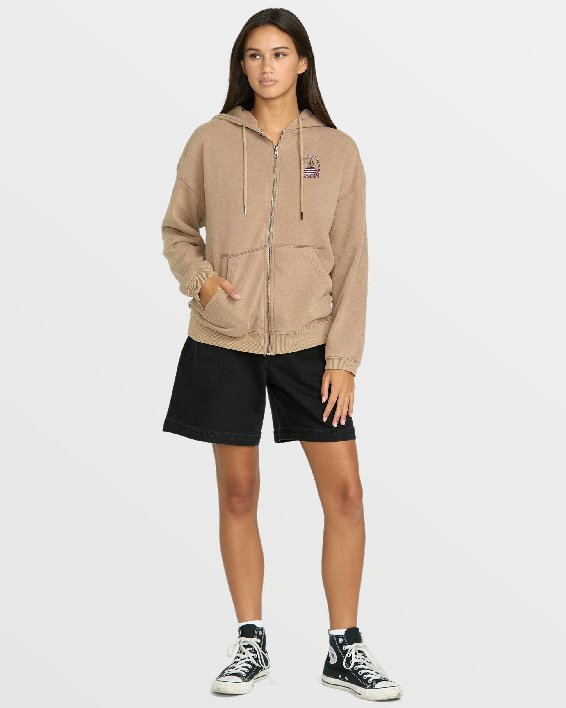 Women's Stone Art Up Zip