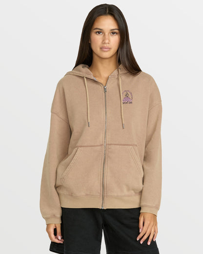 Women's Stone Art Up Zip