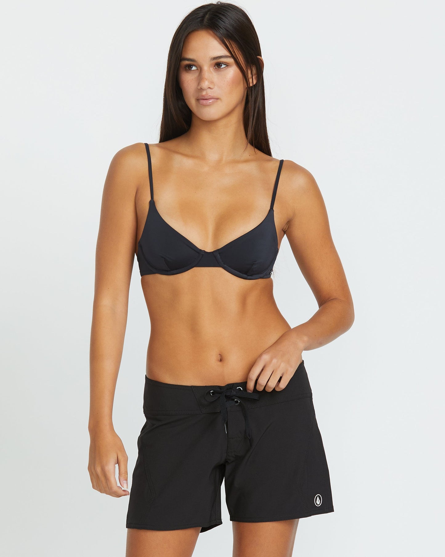 Women's Simply Solid Front-Tie Boardshort
